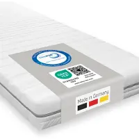 Beco Materasso ergonomico in schiuma a freddo a 7 zone, 200 x 200 cm, modelli H3 e H4, spessore 18 cm, prodotto in Germania, per l'assenza di sostanze nocive, 100 notti di prova