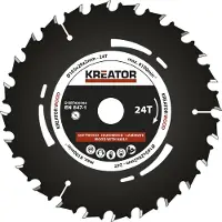 Kreator Lama circolare 165 x 20 x 2 mm 24 denti per legno incl. anelli di riduzione - Diametro: 165 mm
