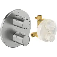 Duravit Robinetterie thermostatique Set thermostatique encastré, rosace ronde, 2 consommateurs, 24 l/min, TH4200008070, TH4200008070