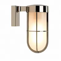 Astro Cabin Frosted - Applique da esterno in bronzo IP44, E27