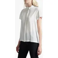 French Connection Classic Crepe Pleated Back Shirt Summer White Taglia: XL | Magliette intime Outlet | Donna | Bianco