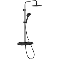 Duravit Shower Systems système de douche Shelf 1050, MinusFlow thermostat de douche, noir mat, TH4382008046, TH4382008046