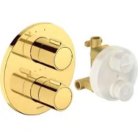 Duravit Robinetterie thermostatique Set thermostatique encastré, rosace ronde, 2 consommateurs, 24 l/min, TH4200008034, TH4200008034