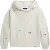 Ralph Lauren per ragazza. 313B20044001 Felpa con Tasca bianco ((S) 7años= 130/134cm), Casual, Cotone, moda per bambini