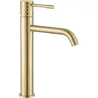 REA Rubinetto Del Lavabo Lungo Alto Oro Spazzolato