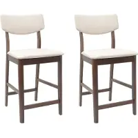 vidaXL Sedie da pranzo, 2 pezzi, legno massello di gomma, colore marrone chiaro