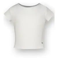 Vingino Basic-crop Rib Tee Real White Taglia: 4 | T-shirt Outlet | Unisex | Bianco