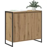 vidaXL Mobile laterale arti e mestieri in rovere 79 x 36 x 75 cm Materiale in legno