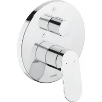 Duravit Wave Mitigeur monocommandé encastré pour bain, 2 consommateurs, chrome brillant, WA5210018010, WA5210018010