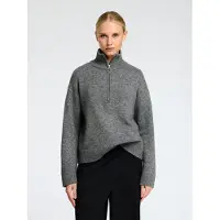 Selected Maglione A Mezza Cerniera Donne Grigio XL