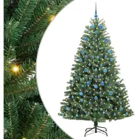 vidaXL Albero di Natale artificiale pieghevole verde 210 cm
