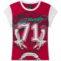 Ed Hardy Maglietta 'Roaring Tiger' blu chiaro / rosso / nero / bianco