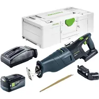 Festool RSC 18 EB-Basic Seghetto a batteria 18 V Brushless + 1x batteria 5,0 Ah + Ladegert + Systainer