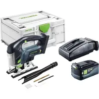 Festool PSBC 420-Basic Sega a gattuccio a batteria 18 V 120 mm Brushless + 1x batteria 5,0 Ah + caricabatterie + Systainer