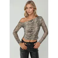 Hiccups for Kids Camicia da donna beige / marrone