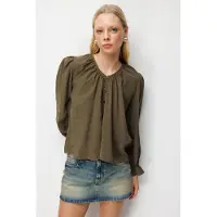 MixRay Camicia da donna oliva