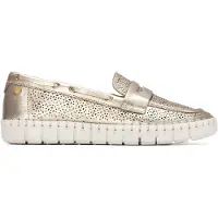 Carmela per donna. 16321204-ORO Mocassini in pelle dorata 163212 (37), Basso, Nessuno, Casual