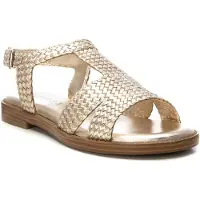 Carmela per donna. 16219902-ORO Sandalo di Pelle 162199 dorato (39), Basso, Fibbia, Casual