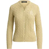 Ralph Lauren per donna. 200P14040501 Cardigan beige in cotone lavorato a trecce (S), Casual, Manica lunga