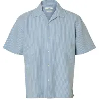 Selected Camicia A Maniche Corte Uomini Blu S