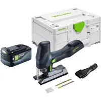 Festool PSC-E 18 EB-Basic Seghetto alternativo a batteria 18 V 40 mm + 1x batteria 5,0 Ah + Systainer - senza caricabatterie
