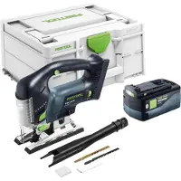 Festool PSBC 420-Basic Seghetto alternativo a batteria 18 V 120 mm Brushless + 1x batteria 5,0 Ah + Systainer - senza caricabatterie