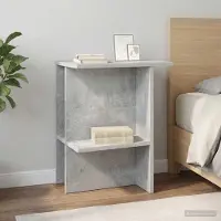 Prolenta Maison Exclusive - Tavolino grigio cemento 40 x 30 x 49 cm in materiale derivato dal legno