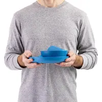 Sea to Summit Camp Dinnerware Set with Mesh Sack Set stoviglie (6 Pieces, blu)