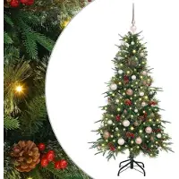 vidaXL Albero di Natale artificiale pieghevole verde 150 cm PE e PVC