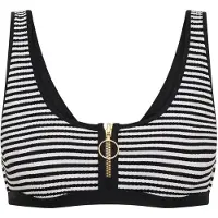 Seafolly Clubhouse Zip Front Tank Top Parte superiore bikini Donna (38, grigio/nero)