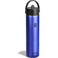 Hydroflask Lightweight Wide Flex Straw Cap Bottiglia termica (710 ml, blu)