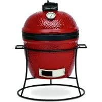 Kamado joe Junior, barbecue in Vetroceramica, rosso/nero: la soluzione ideale per la massima flessibilità
