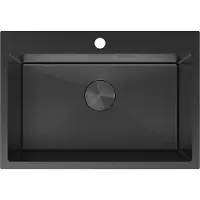 Mexen Solix lavello in acciaio inox con 1 vasca 650 x 450 mm, nero - 6403651000-70