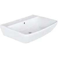 BELVIT Lavabo Lotus in Vetroceramica Lavabo da appoggio Lavabo sospeso Lavabo per le mani Mobile lavabo Bianco 60 cm