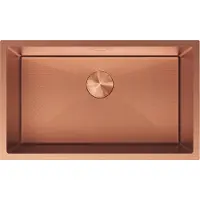 Mexen Trixo lavello in acciaio 1 vasca 750 x 440 mm, rame HC - 6415751000-65HC