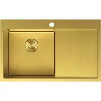 Mexen Exar lavello in acciaio inox ad 1 vasca con scolapiatti, sinistro 780 x 480 mm, dorato HC - 6433781010L-55HC