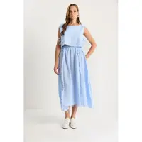 Bianco Lucci Abito da casa 'Zweiteiliges Set' blu chiaro