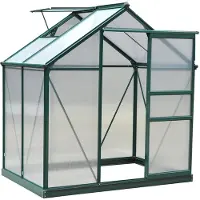 Outsunny Serra , struttura in alluminio con finestra sul tetto, dimensioni 190 x 132 x 201 cm