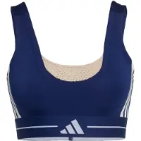 Adidas Reggiseno sportivo 'Hyperglam' écru / blu scuro / bianco