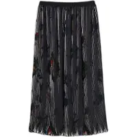 Desigual , gonna midi trama arty, Donna, Poliestere, Nero, XL