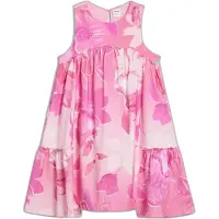 Desigual , vestito a fiori arricciato, Bambini, Cotone, Rosso, 5/6