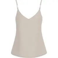 GUESS per donna. W6GH30W1845 Canotta con logo Caroline (bianca) (M), Bianco, Poliestere, Senza maniche / cinghie