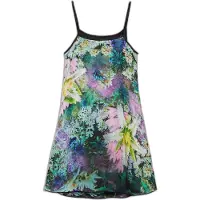 Desigual , Abito reversibile a fiori, Donna, Poliestere, Verde, S