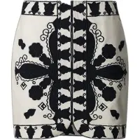 Pepe Jeans per donna. PL901200 Gonna corta in tela di cotone bianca e nera (S), Nero, Bianco, Casual