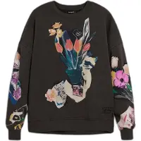 Desigual , felpa collage disegno, Donna, Cotone, Nero, M