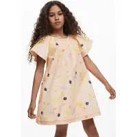 Desigual , Vestito a fiori a maniche corte, Bambini, Cotone, Bianco, 13/14