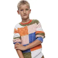 Desigual , maglione lavorato a maglia con patch, Bambini, Cotone, 5/6