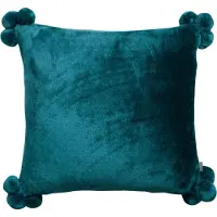 Vivaraise Fodere per cuscini TENDER POMPONS - Blu - 45x45 cm