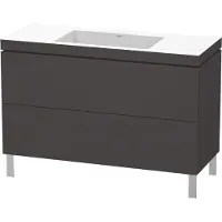 Duravit L-Cube c-bonded Ensemble vertical, 2 tiroirs, sans trop-plein, sans trou pour robinetterie, 1200x698x480mm, LC6939N8080, LC6939N8080