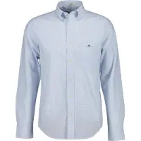 Gant per uomo. 3000150 Camicia a quadri Vichy azzurro chiaro (S), Blu, Casual, Cotone, Classico, Manica lunga